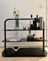 OS Black Entryway Rack used in a living room.